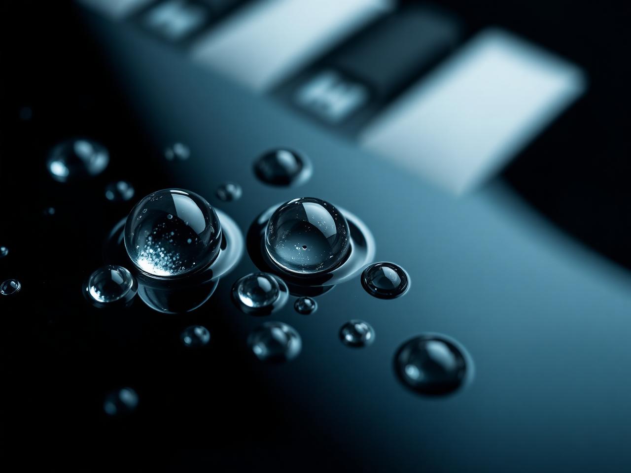 Waterparels op keramische coating